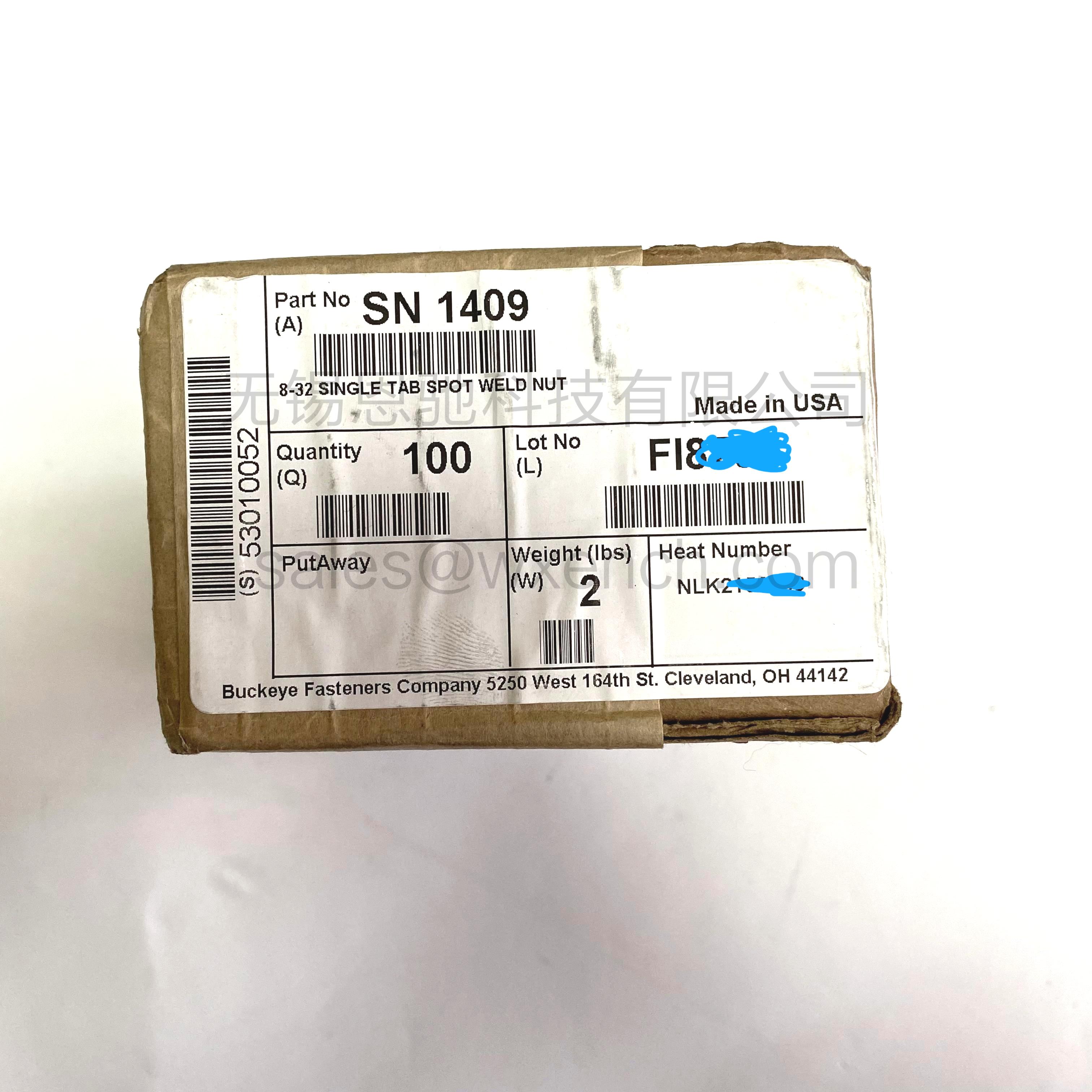 Buckeye Fasteners焊接螺母Ohio Nut and Bolt焊接螺丝SN 1409